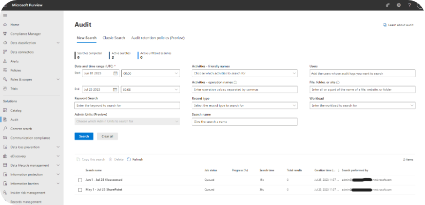 Microsoft Purview Unified Audit Log