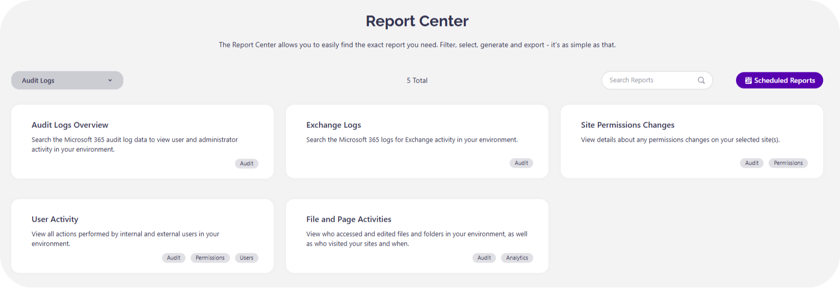 Syskit Point Audit Log Report Center